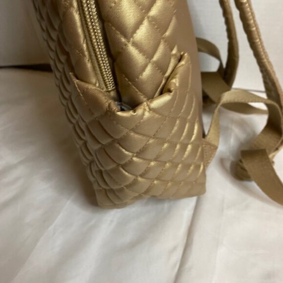 Vera Bradley Small Backpack, Champagne Gold Pearl (NEW) - Picture 4 of 8